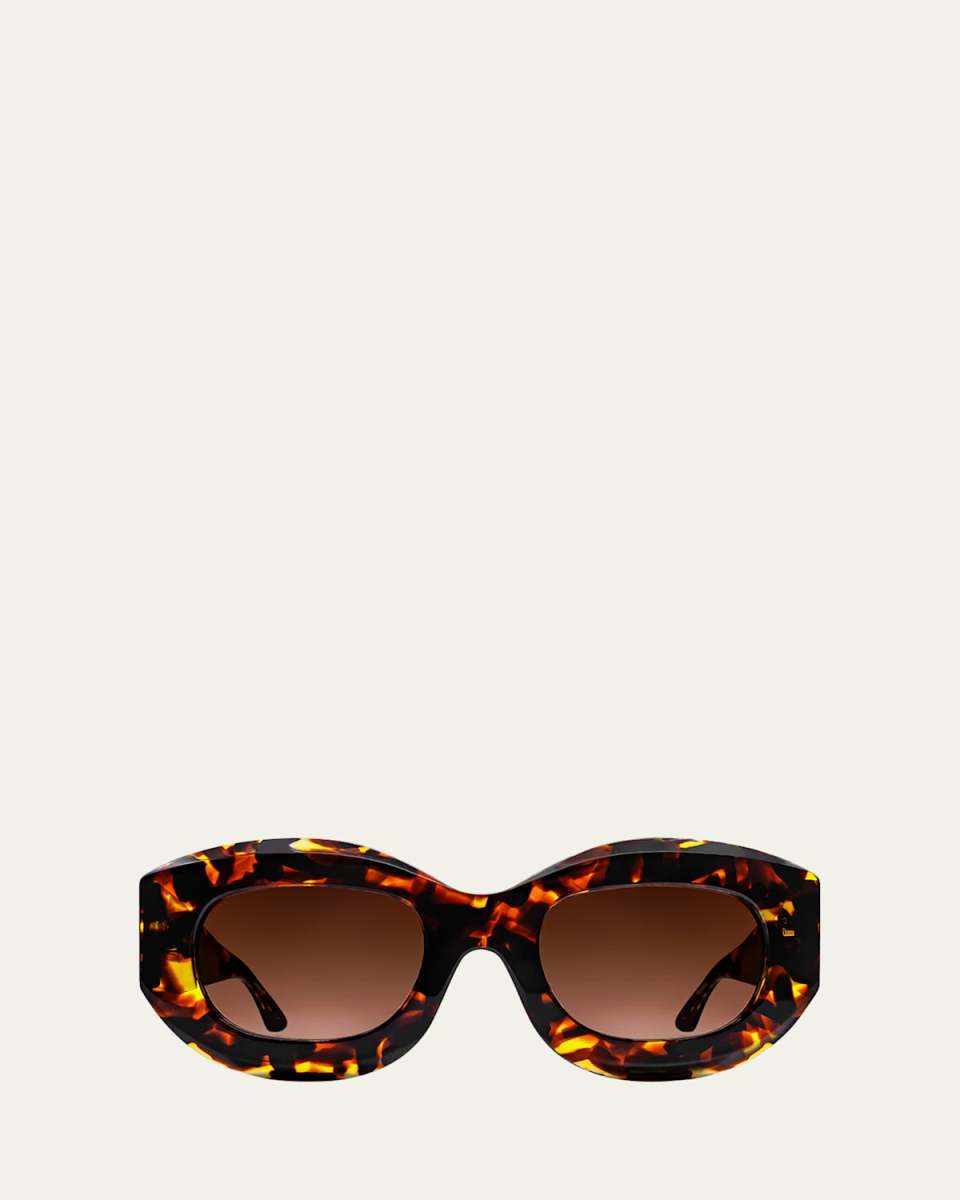 Trophy Oval Acetate Sunglasses
